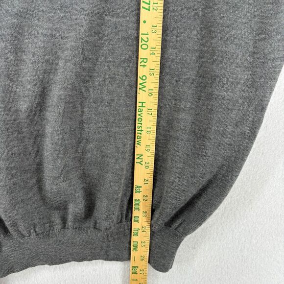 VALDA COLLECTION Sweater Mens S Pure Wool Pullover Knit Jumper Basic Gray Italy - Picture 13 of 14